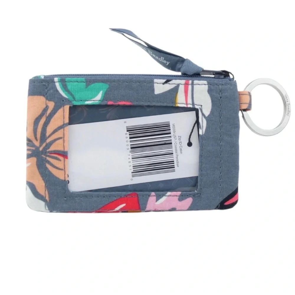 Vera Bradley Factory Style Zip ID Case in Signature Cotton- Coastal Paradise NWT - Picture 3 of 4